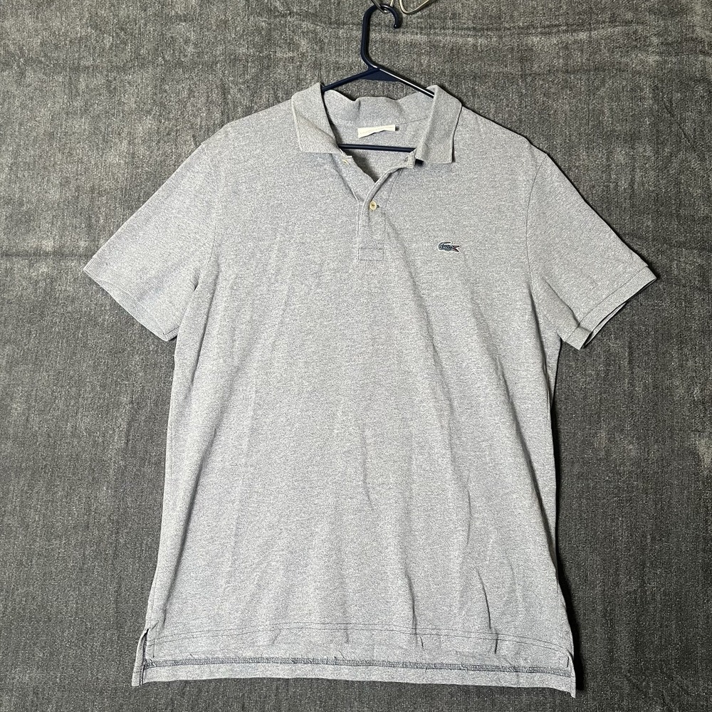 Lacoste Men's Classic Fit Polo Shirt Bluish Gray Heather Size 6 XL